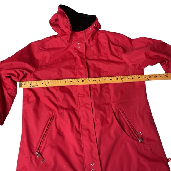 Women’s Red/Black Hooded Reversible Waterproof Anorak Jacket M - Picture 11 of 12